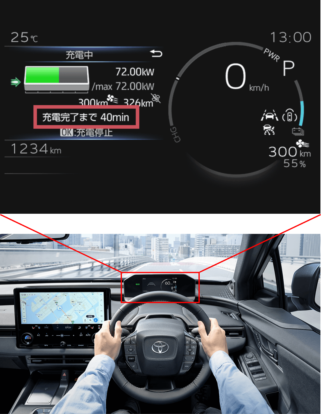 充電情報表示画面